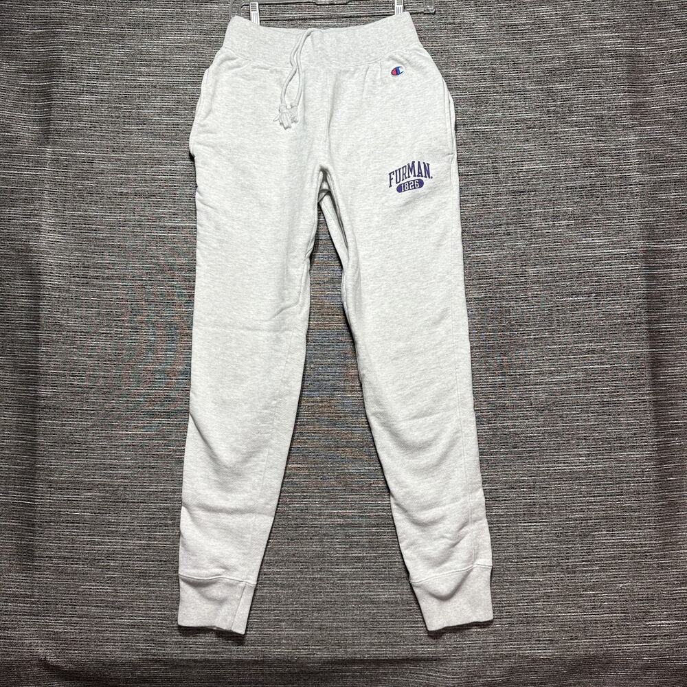 Furman Pants Adult Size S Gray University Jogger Drawstring Reverse Weave